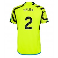 Camiseta Arsenal William Saliba #2 Segunda Equipación Replica 2023-24 mangas cortas